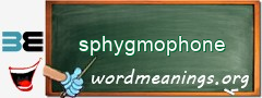 WordMeaning blackboard for sphygmophone